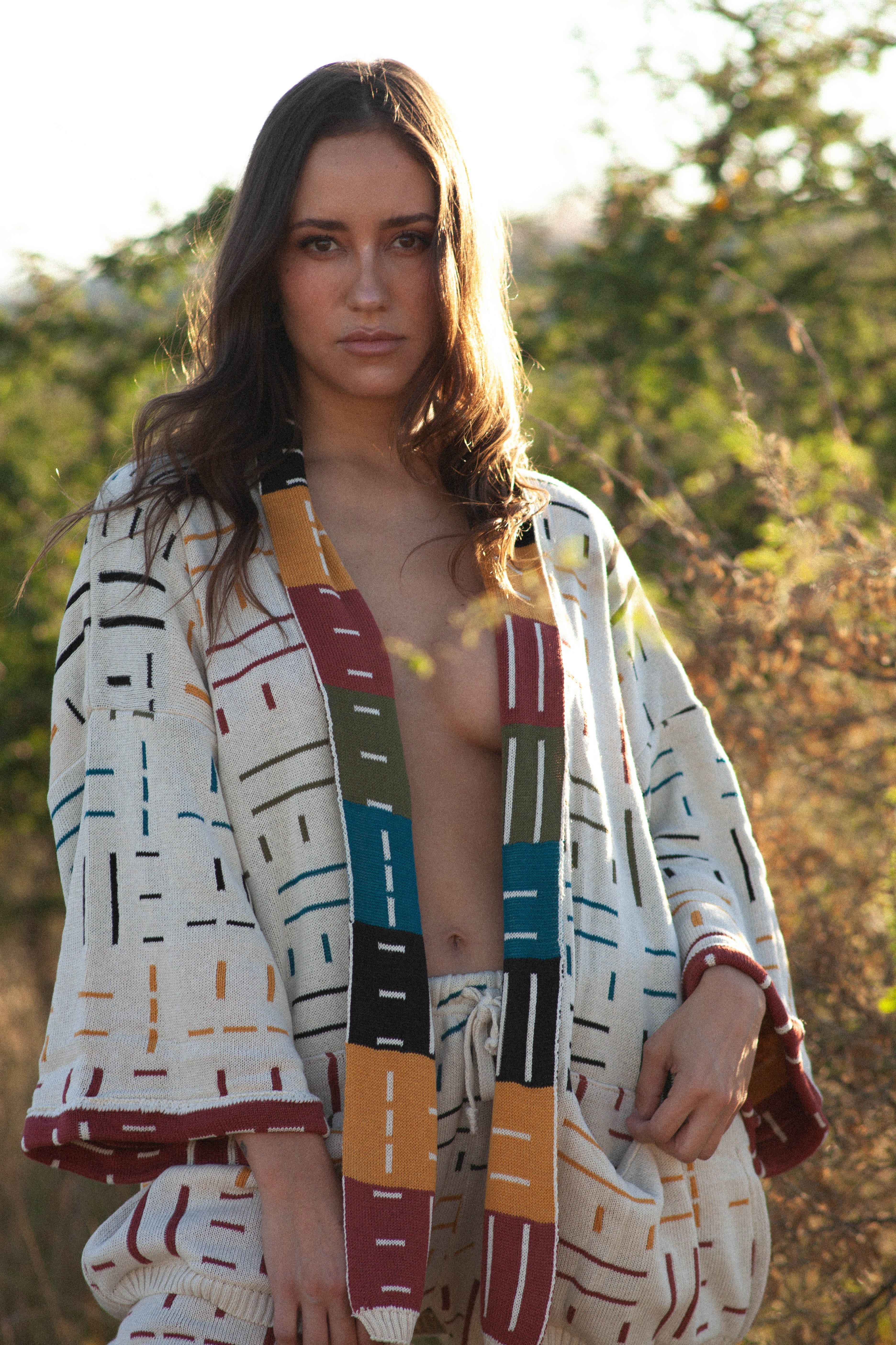 Tonalli Ash & Multicolor Lounge Robe