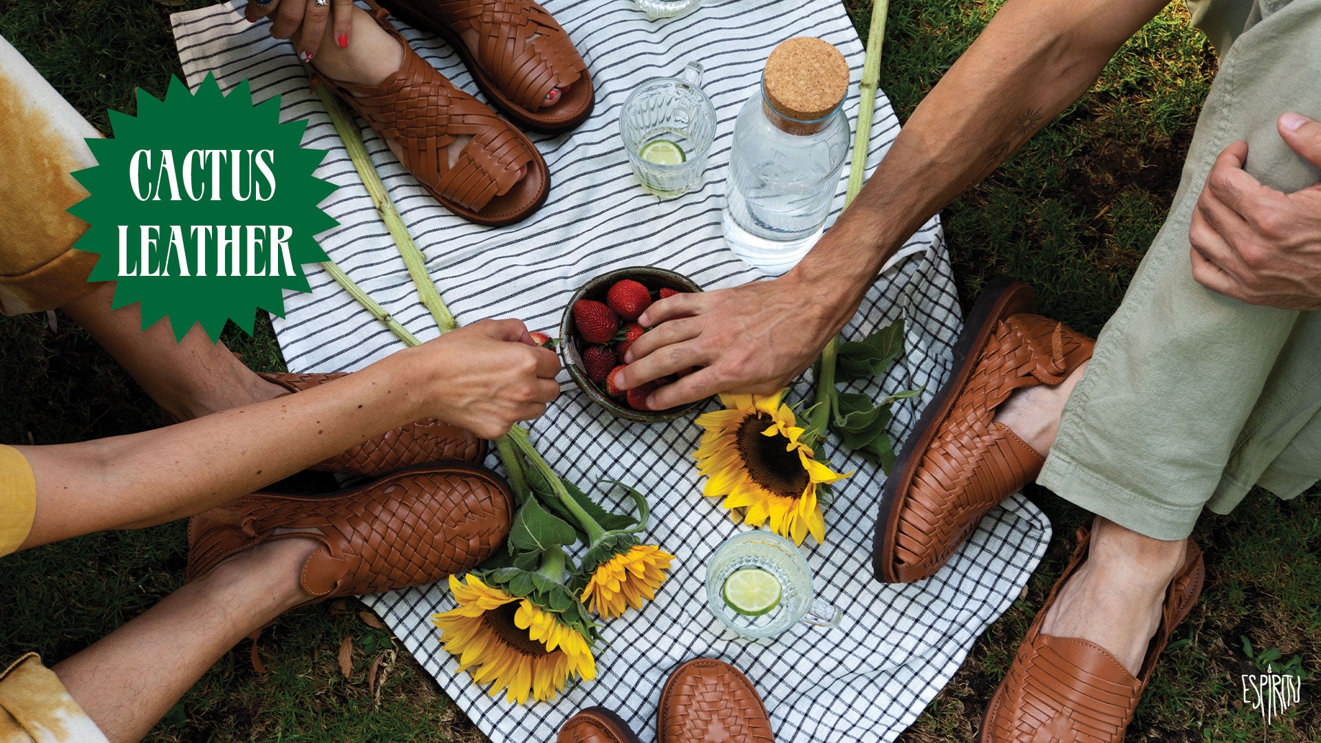Saguaro Cactus Leather Huaraches
