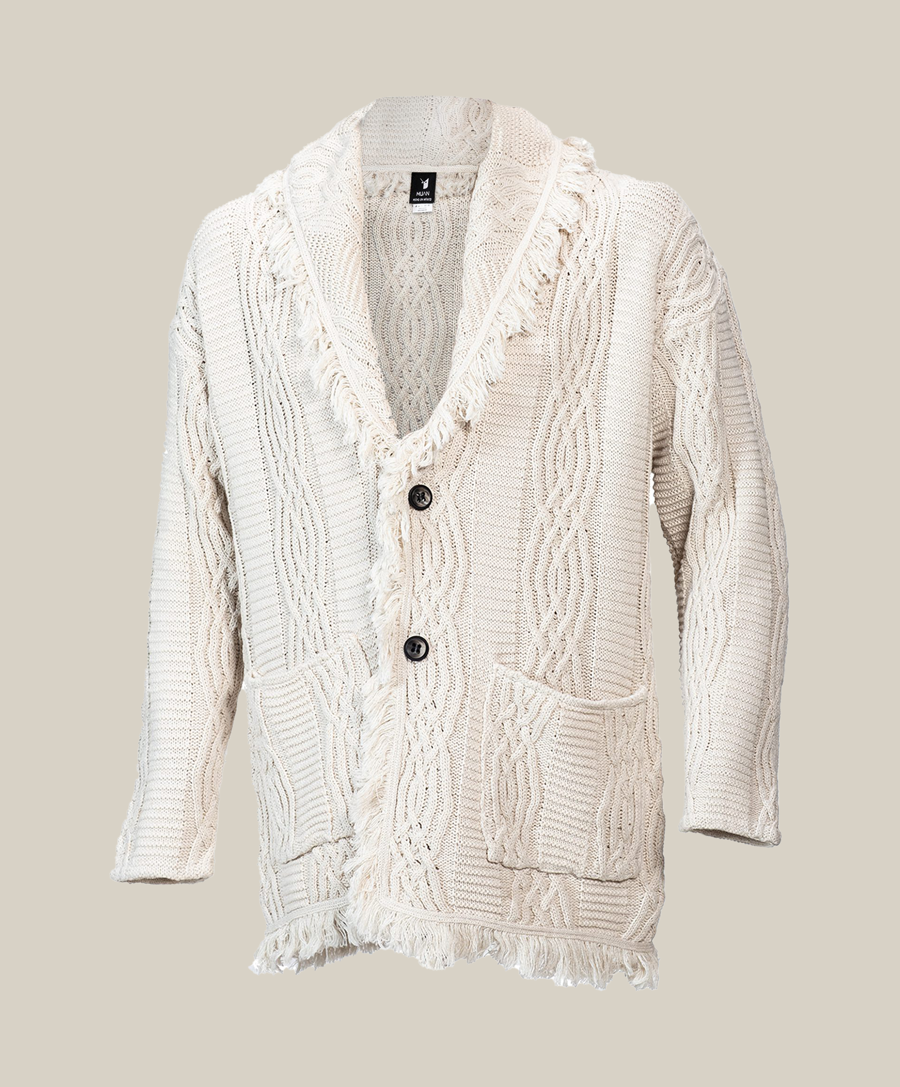 Solstice Ash White V-Neck Heritage Cardigan