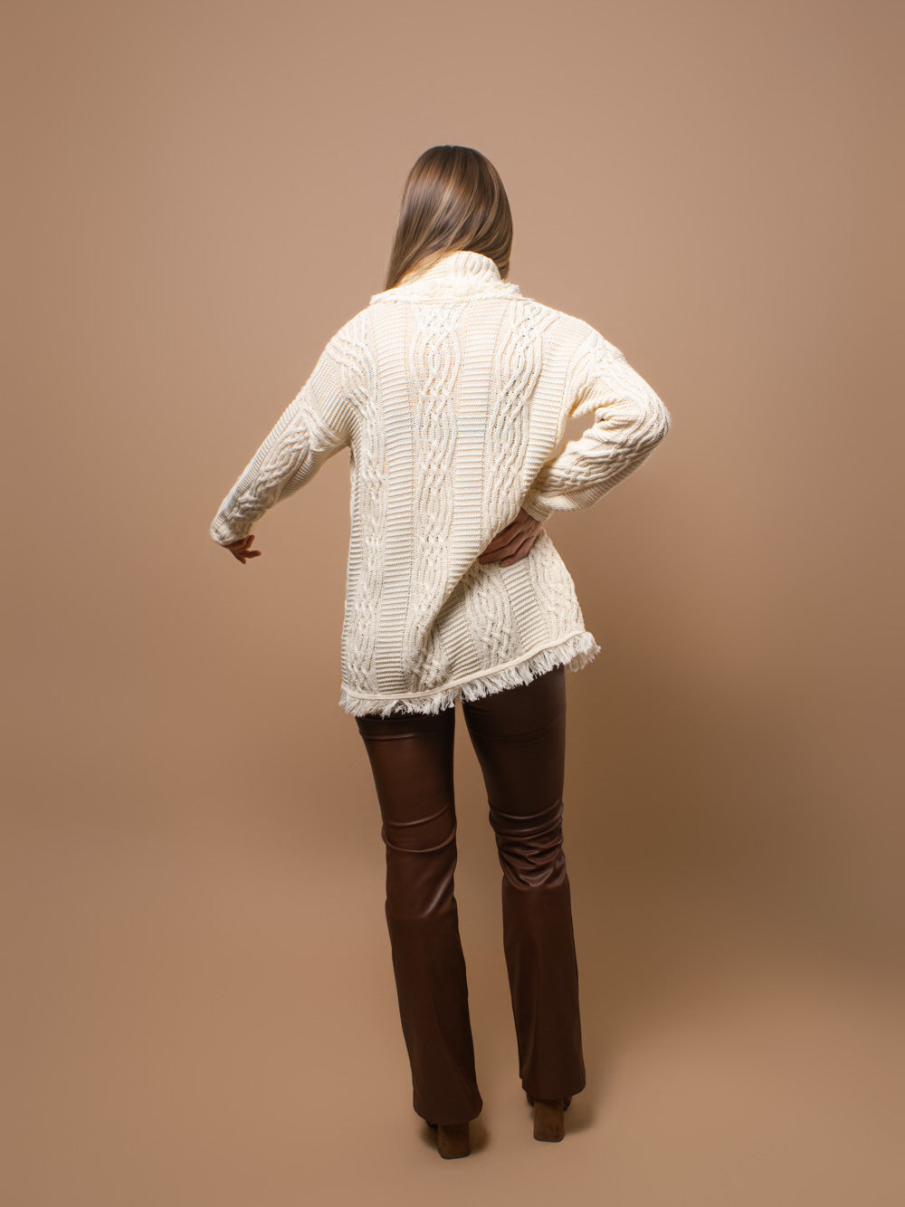 Solstice Ash White V-Neck Heritage Cardigan